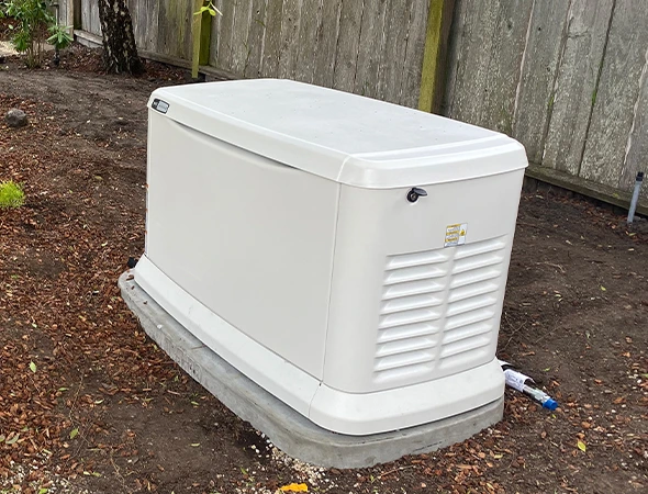 Our expert technician testing a home power system to provide reliable generator maintenance services.