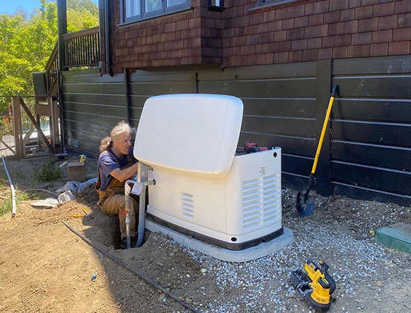 Working on a specialized power project in Menlo Park to provide a family with a reliable emergency backup.