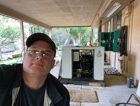 Performing a load test in San Carlos to make sure this home's generator is 100% reliable.